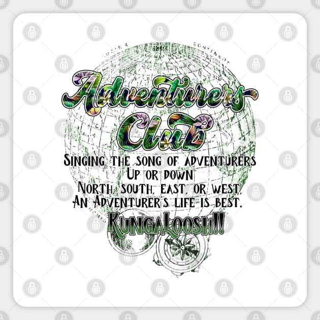 The Adventurers Club Secret Society Pleasure island retro Magnet by Joaddo